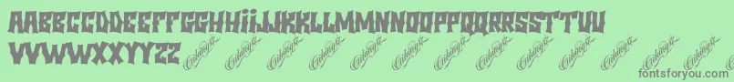 Minggupagi Font – Gray Fonts on Green Background