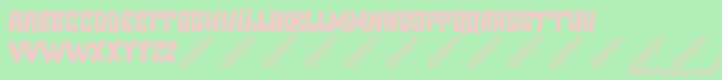 Minggupagi Font – Pink Fonts on Green Background
