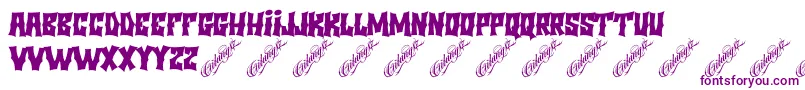 Minggupagi Font – Purple Fonts on White Background