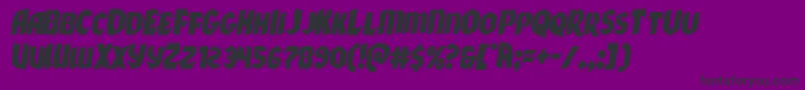 フォントXmasxpressital – 紫の背景に黒い文字