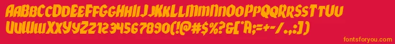 Xmasxpressital Font – Orange Fonts on Red Background