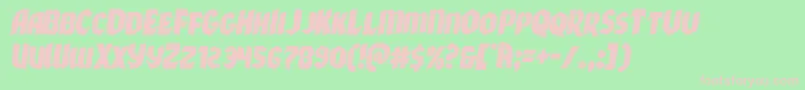 Xmasxpressital-fontti – vaaleanpunaiset fontit vihreällä taustalla