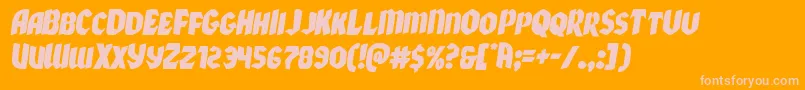 Xmasxpressital Font – Pink Fonts on Orange Background