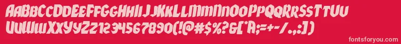 フォントXmasxpressital – 赤い背景にピンクのフォント
