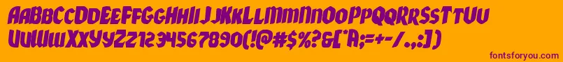 Xmasxpressital Font – Purple Fonts on Orange Background