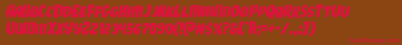 Xmasxpressital Font – Red Fonts on Brown Background