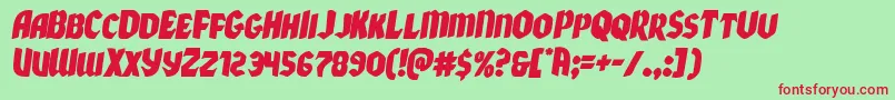 Xmasxpressital Font – Red Fonts on Green Background