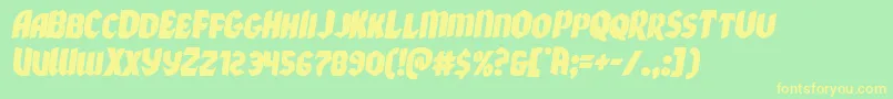 Xmasxpressital Font – Yellow Fonts on Green Background
