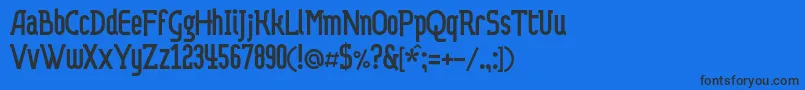 Dvaprobelac Font – Black Fonts on Blue Background