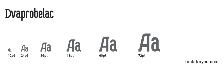 Dvaprobelac Font Sizes