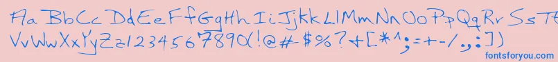 Шрифт Lehn121 – синие шрифты на розовом фоне