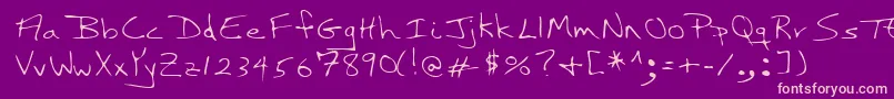 Lehn121 Font – Pink Fonts on Purple Background