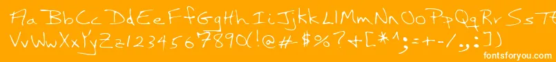 Lehn121 Font – White Fonts on Orange Background