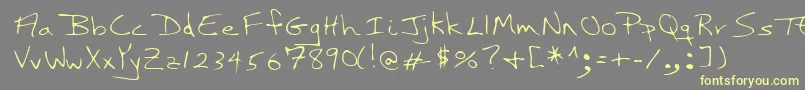 Lehn121 Font – Yellow Fonts on Gray Background
