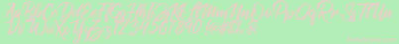 Raphlanokfuture Font – Pink Fonts on Green Background