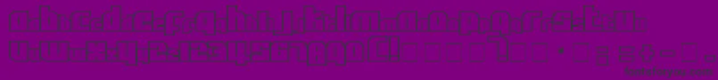 フォントAlphaFlightSmallCaps – 紫の背景に黒い文字