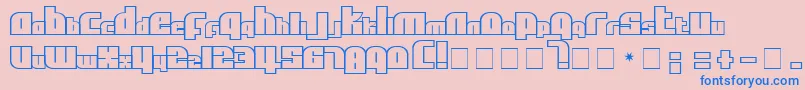 AlphaFlightSmallCaps Font – Blue Fonts on Pink Background