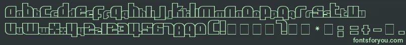 AlphaFlightSmallCaps Font – Green Fonts on Black Background