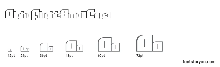 Größen der Schriftart AlphaFlightSmallCaps
