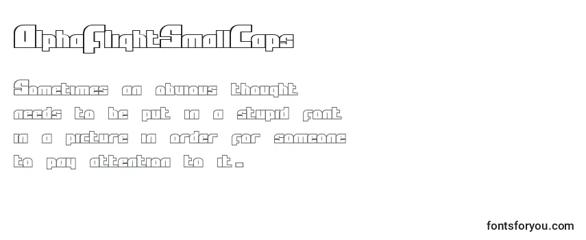 Überblick über die Schriftart AlphaFlightSmallCaps