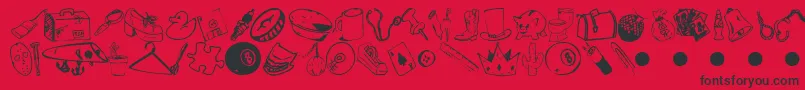 GarageSale Font – Black Fonts on Red Background