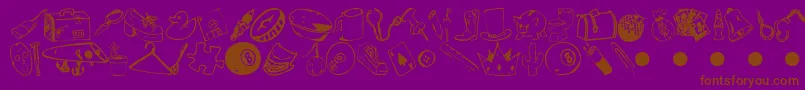 GarageSale Font – Brown Fonts on Purple Background