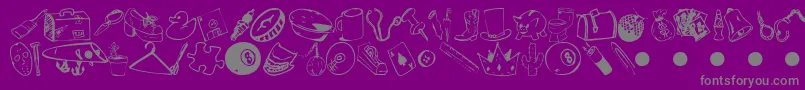 GarageSale Font – Gray Fonts on Purple Background