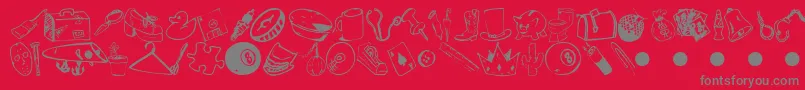 GarageSale Font – Gray Fonts on Red Background