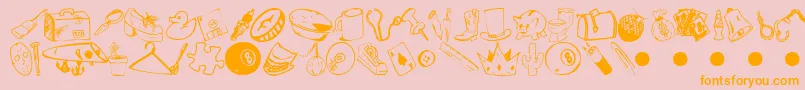 GarageSale Font – Orange Fonts on Pink Background