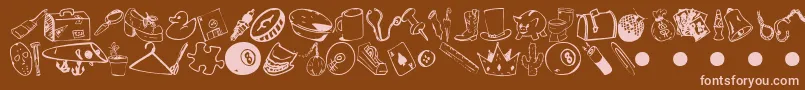 GarageSale Font – Pink Fonts on Brown Background