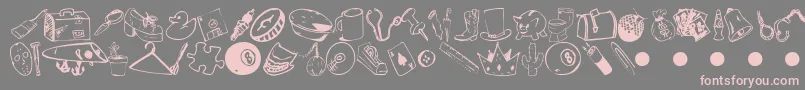 GarageSale Font – Pink Fonts on Gray Background