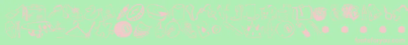 GarageSale Font – Pink Fonts on Green Background