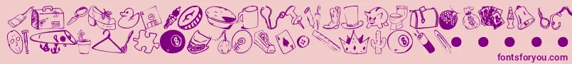 GarageSale Font – Purple Fonts on Pink Background