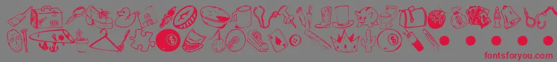 GarageSale Font – Red Fonts on Gray Background
