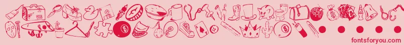 フォントGarageSale – ピンクの背景に赤い文字