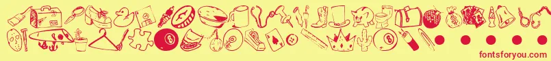 GarageSale Font – Red Fonts on Yellow Background