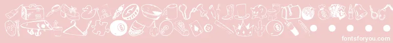 フォントGarageSale – ピンクの背景に白い文字