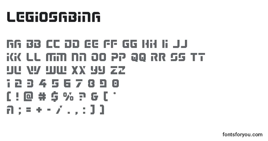 Legiosabina-fontti – aakkoset, numerot, erikoismerkit