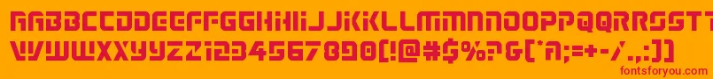 Legiosabina Font – Red Fonts on Orange Background