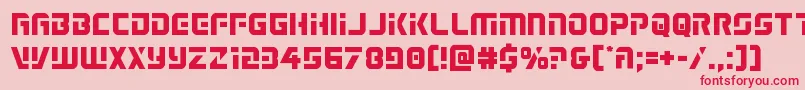 フォントLegiosabina – ピンクの背景に赤い文字