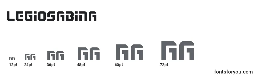 Размеры шрифта Legiosabina
