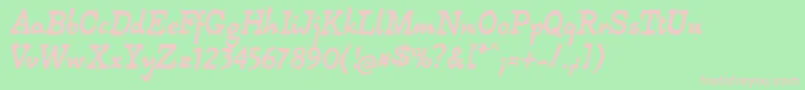 Alpha54 Font – Pink Fonts on Green Background