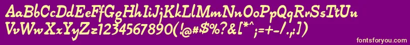 Alpha54 Font – Yellow Fonts on Purple Background