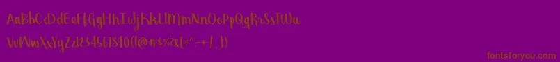 BmdGeorgina Font – Brown Fonts on Purple Background
