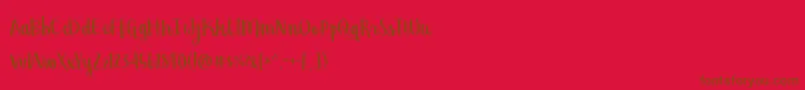 BmdGeorgina Font – Brown Fonts on Red Background