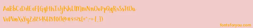BmdGeorgina Font – Orange Fonts on Pink Background