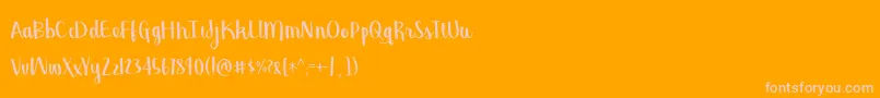 BmdGeorgina Font – Pink Fonts on Orange Background
