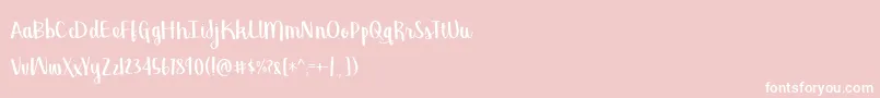 BmdGeorgina Font – White Fonts on Pink Background