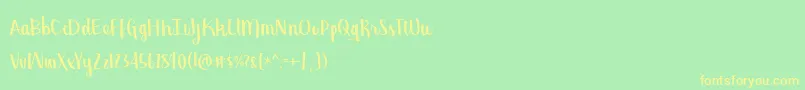 BmdGeorgina Font – Yellow Fonts on Green Background