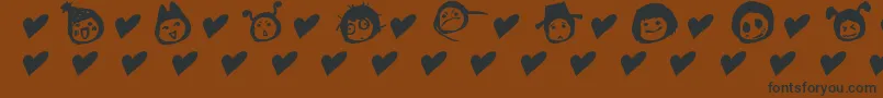 Fonte SimplesnailsVer4.0OnlySymbols – fontes pretas em um fundo marrom